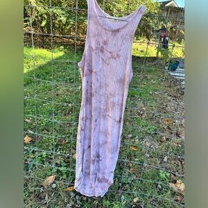 Heart & hips pink tie dye dress bodycon